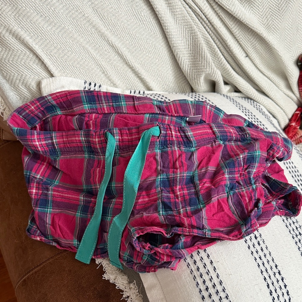 Old Navy Pink Plaid Pajama Shorts